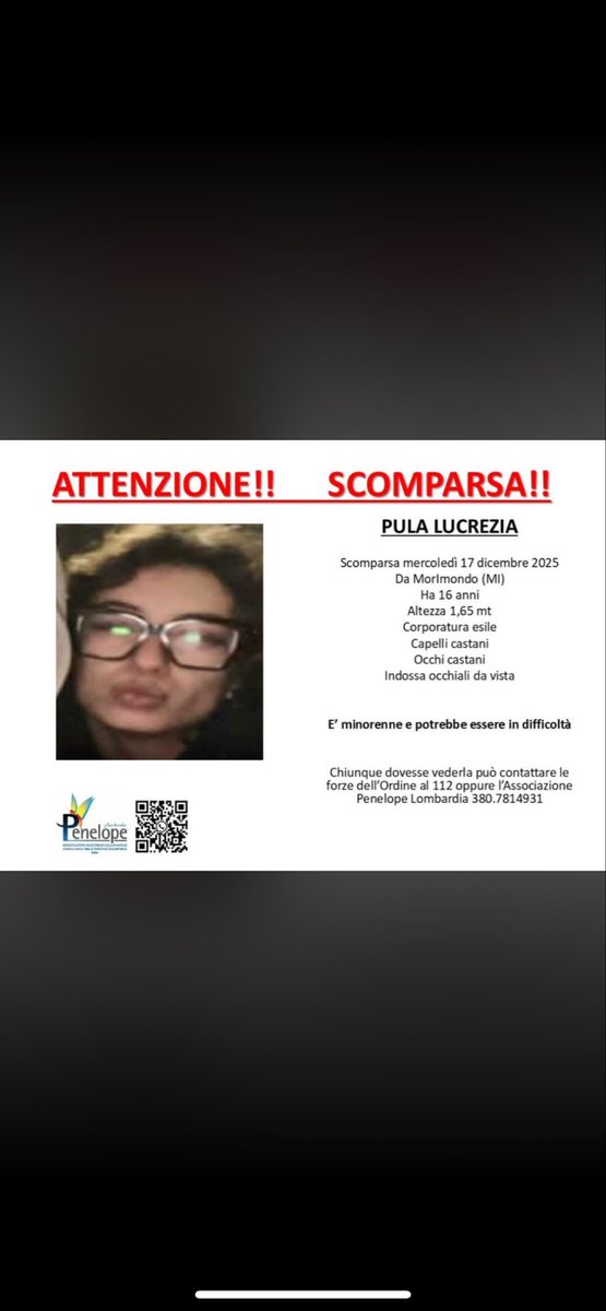 E’ la figlia di un amico che veniva in brigate rossonere, fate girare.
Grazie