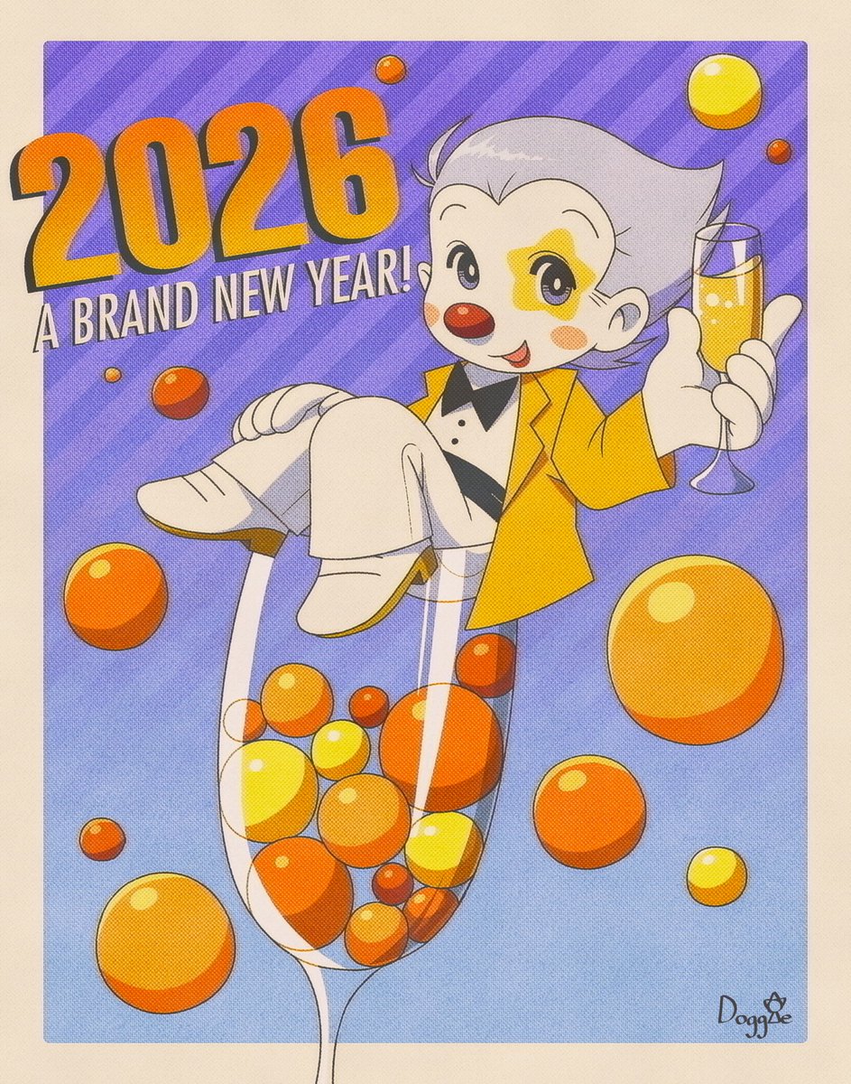 doggie358's tweet image. Happy New Year! It's 2026! :O)