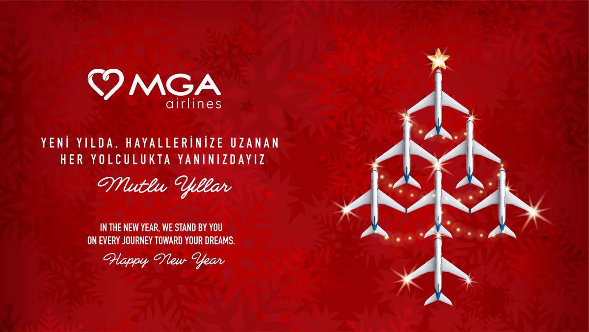 Mutlu yıllar dileriz!
✈️
We wish you a happy new year!
#MaviGökAirlines #MaviGökHavacılık #NewYear2026