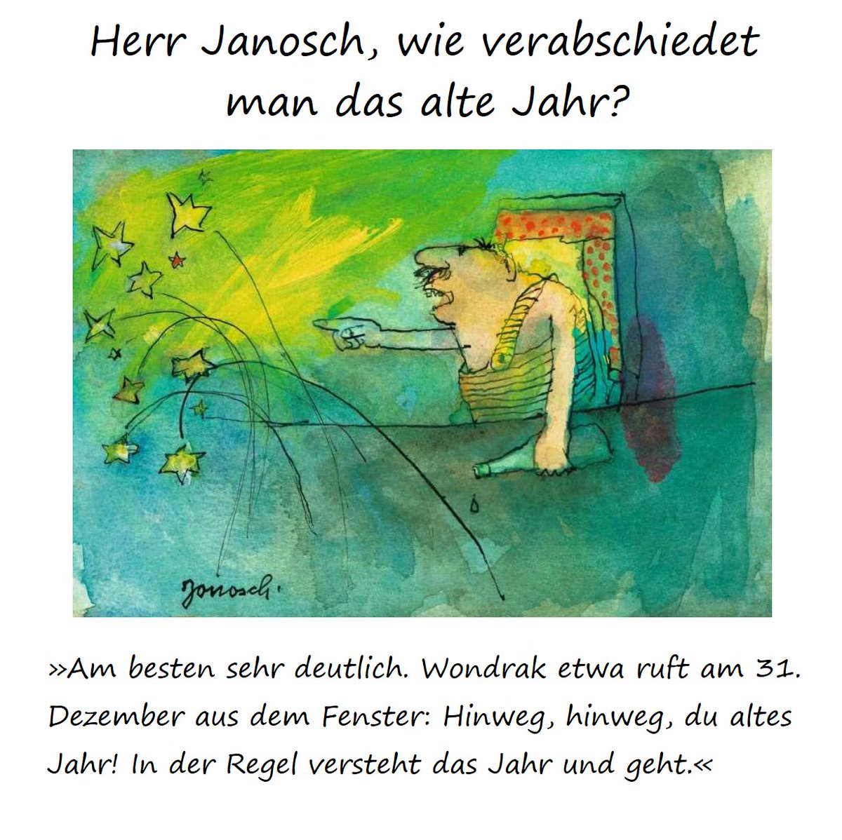 JanoschsWondrak's tweet photo. #Janosch #Wondrak #GutenRutsch https://t.co/FLjPwozLDm