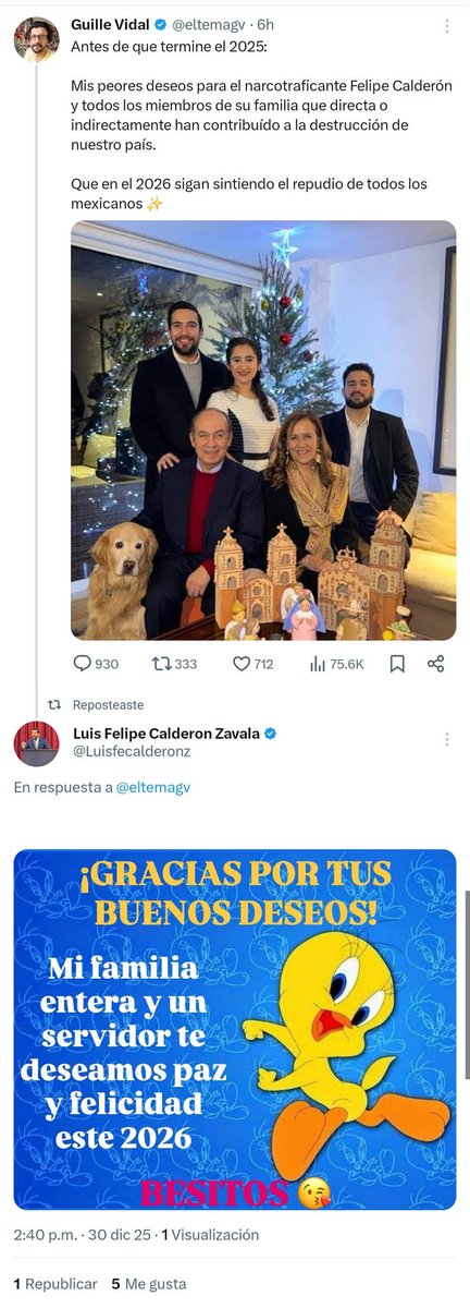 De los mejores periodicazos en la boca que he visto en esta maravillosa red social.
<a href="/Luisfecalderonz/">Luis Felipe Calderon Zavala</a>