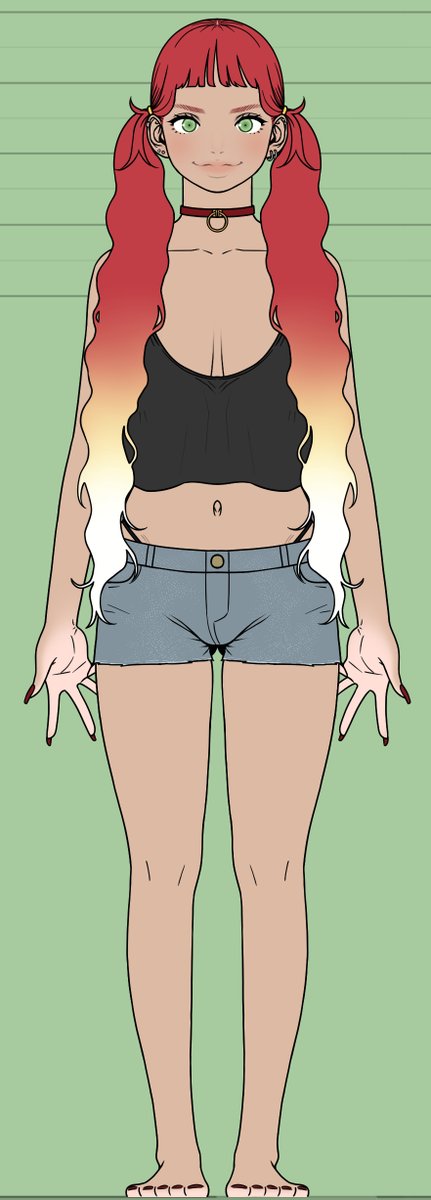 今年最後のキャラ作り。OCきょくやの異母妹あっさり地味顔恵体エロ娘。OCより子の叔母チビ爆乳不良警官。炎みたいな髪色に染めてる全身日焼け外人 