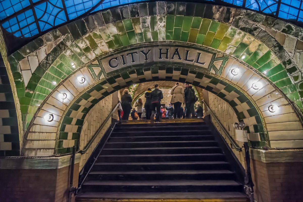 nyclovesnyc's tweet image. Old City Hall Subway Station in Lower Manhattan