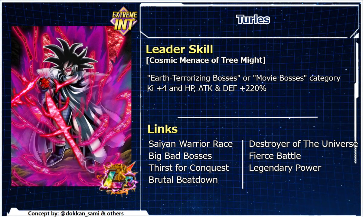 LR Turles comes with new category, it is: Earth-Terrorizing Bosses