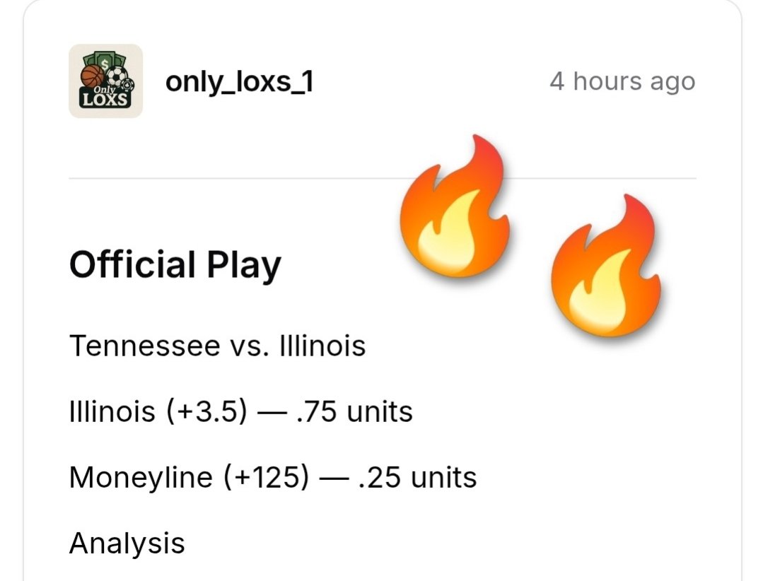 🔥 Dubclub keeps cashing 🔥

✅️ 2-0 yesterday 
✅️ 2 in-game live bets cashed 
✅️ 11-5 last 5 days 
✅️ Write ups with full analysis 
✅️ Focus on unit sizes and long term winning approach 

📈 Consistently winning
dubclub.win/only_loxs_1/