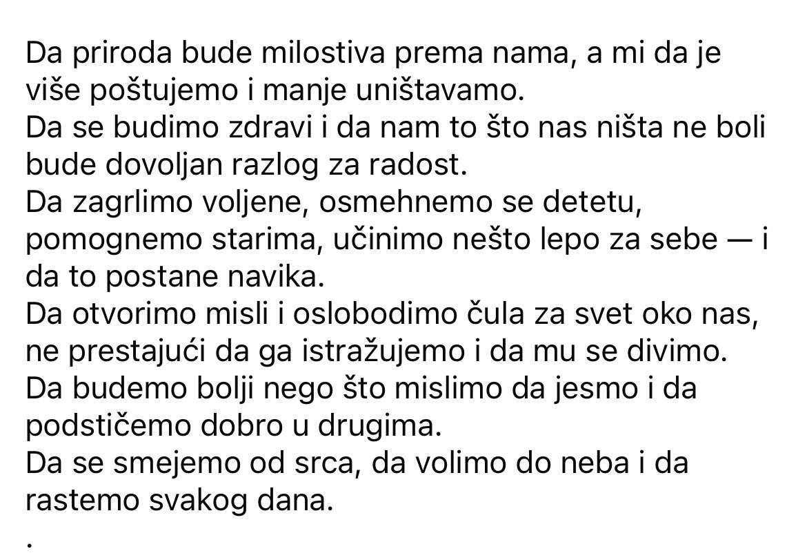 biciklomposvetu's tweet photo. Ne marim za Novu godinu kao dan na koji se mora jesti, piti i ostati budan do ponoći. Ali imam želje za sve nas u godini koja dolazi. https://t.co/BVwG9btVma