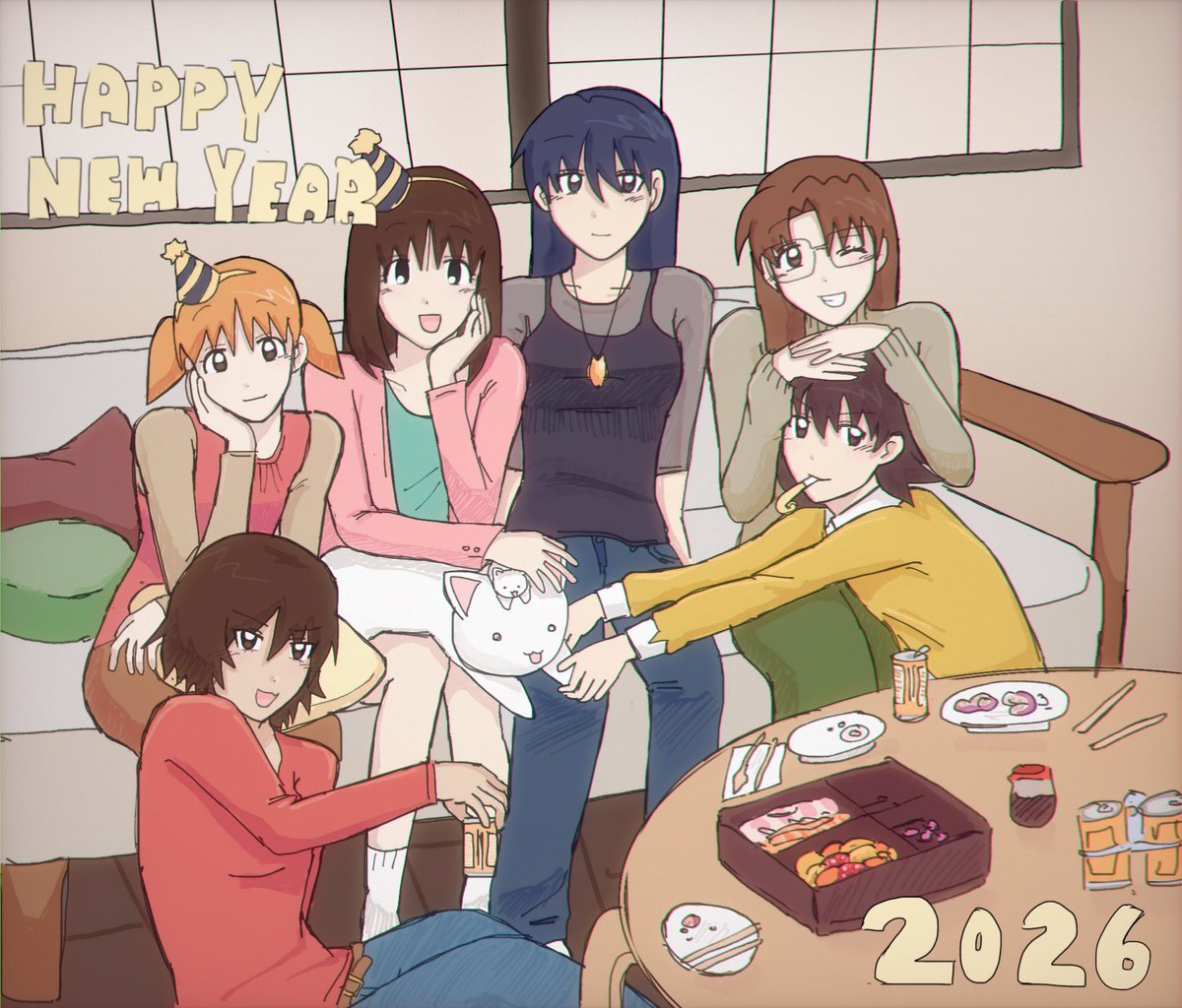 rrefrain_'s tweet image. The Azumanga Daioh group wishes you a Happy New Year! Let’s have a great 2026!
#HappyNewYear #azumangadaioh #あずまんが大王