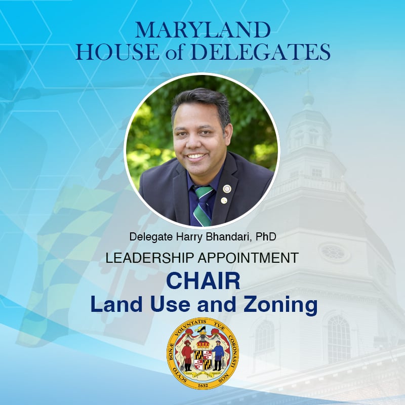 Grateful to be appointed Chair of the Land Use &amp; Zoning Subcommittee. Ready to work with partners across Maryland to support smart growth and strong communities for all  Marylanders. Thank you, Madam Speaker for tge opportunity!