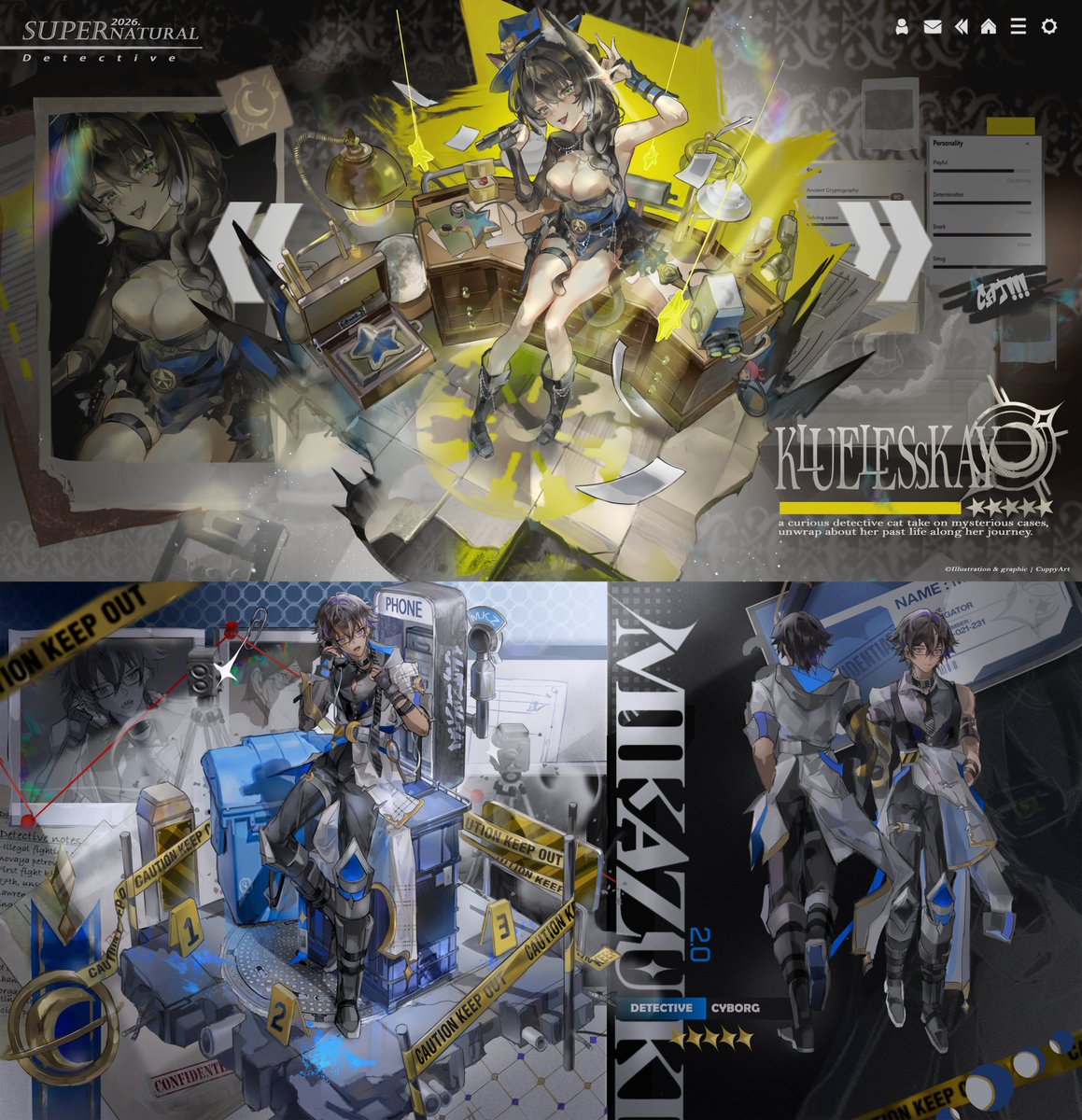 【The Detective】
♂️ ?  ♀️ 
Which version do you like better >:3   ?