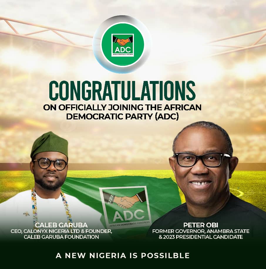 Ortas_caleb's tweet photo. We extend a formal welcome to Mr. @peterobi, the former two-term Governor of Anambra State and the Presidential Candidate of the Labour Party in the 2023 General Election, to the African Democratic Congress @ADCNig.

What an exemplary start to the New Year! https://t.co/aBiagS6K6p