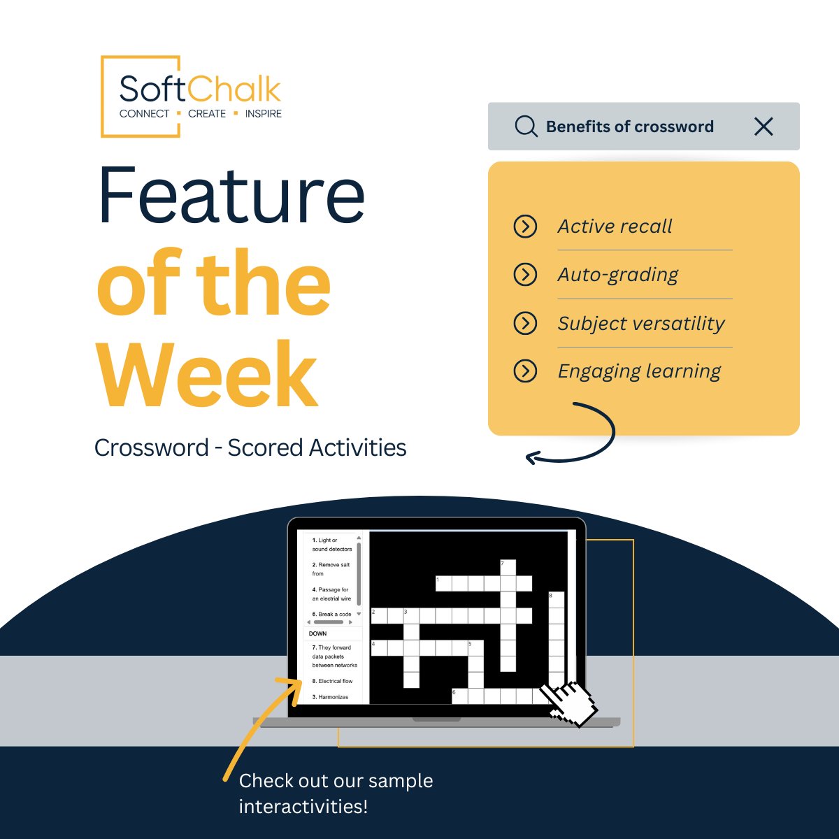 Feature of the Week: Crossword ✨

Perfect for active recall, self-checking, and adding a fun challenge to your lessons, helping learners review key terms, test understanding, and stay motivated.

👉 Explore our sample interactivities here: hubs.ly/Q03ZgMd40