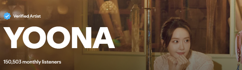 #YOONA reaches a new peak of Monthly Listeners on Spotify 150,503 (+1,925)