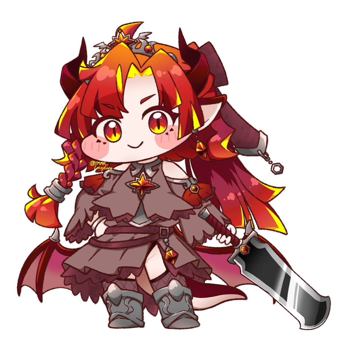 TMMR_LazyLove's tweet image. ひとまずキャラデザは完成
描き納めですね