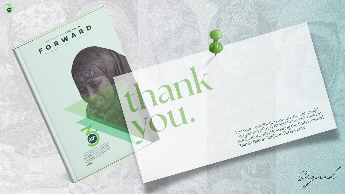 ZBT360's tweet photo. To everyone who contributed towards the completion of this publication, ZBT360 says ‘Thank You’

#ZainabBabanTakko
#ZBT360 https://t.co/VQO4Tg4aLI