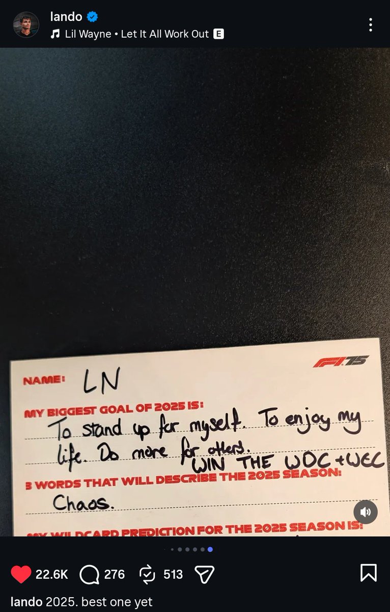 LN4's tweet image. He did exactly what he set out to do in 2025 🫶