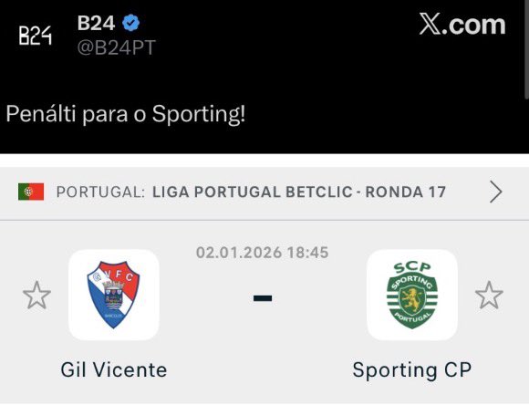 Entretanto, na Austrália já é penálti para o Sporting!