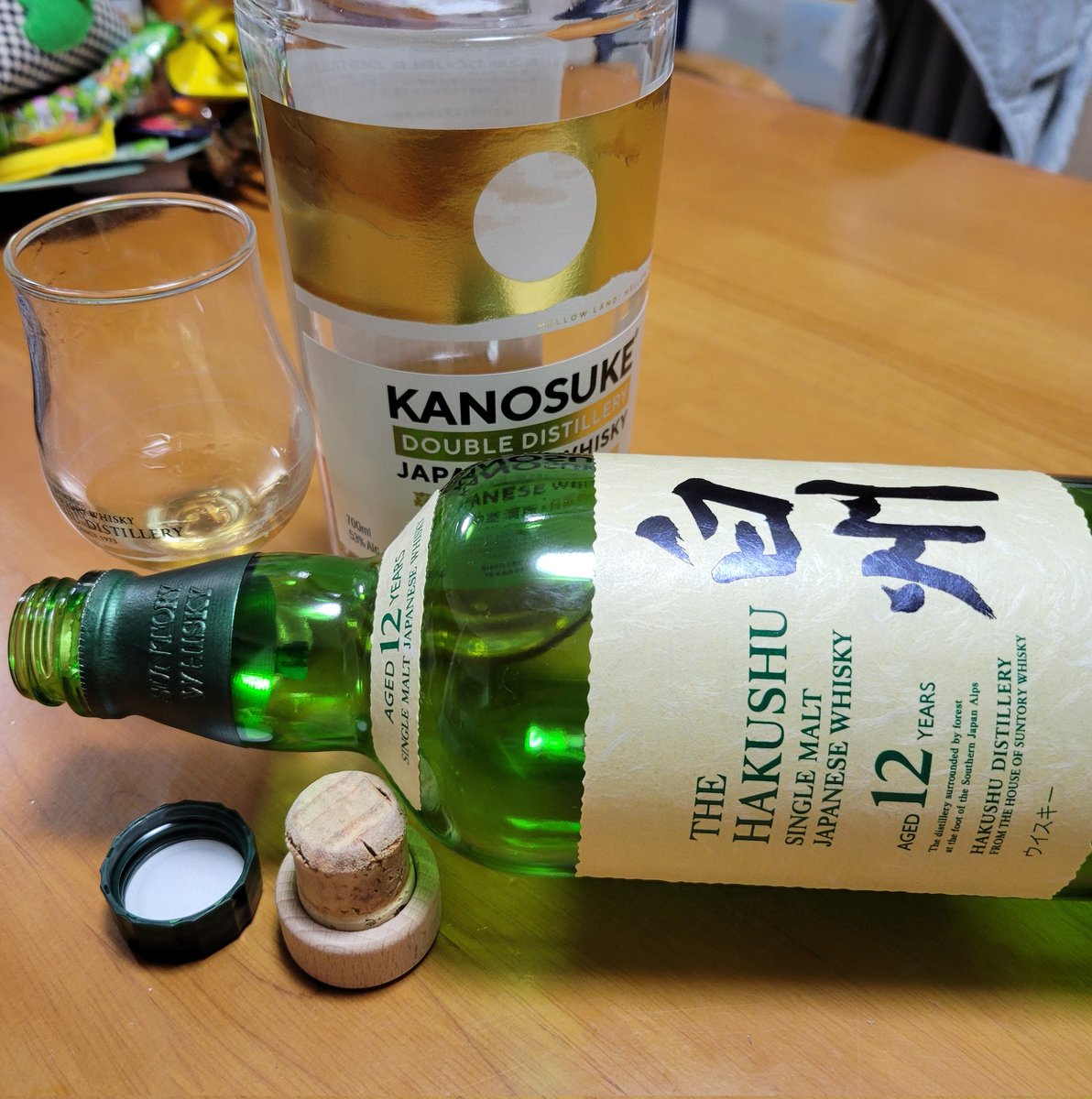 白州１２年が予定より早く完飲したので、嘉之助DDを攻めていきます（笑）
聖子ちゃんで早まりそう🎤
