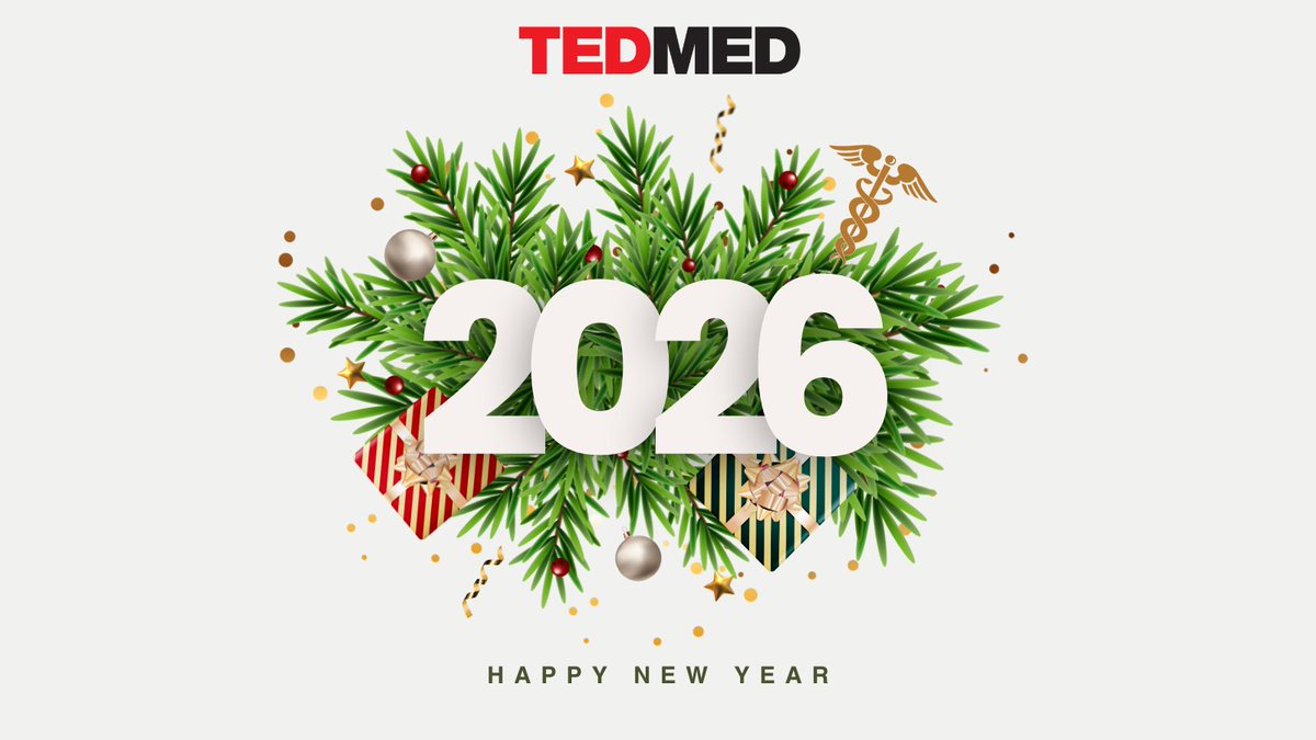 TEDMED's tweet image. As we welcome 2026, we’re focused on turning curiosity into evidence – and evidence into better health outcomes.

We believe progress happens when science guides action and communities work together.

From all of us at TEDMED, wishing you a healthy, hopeful New Year!