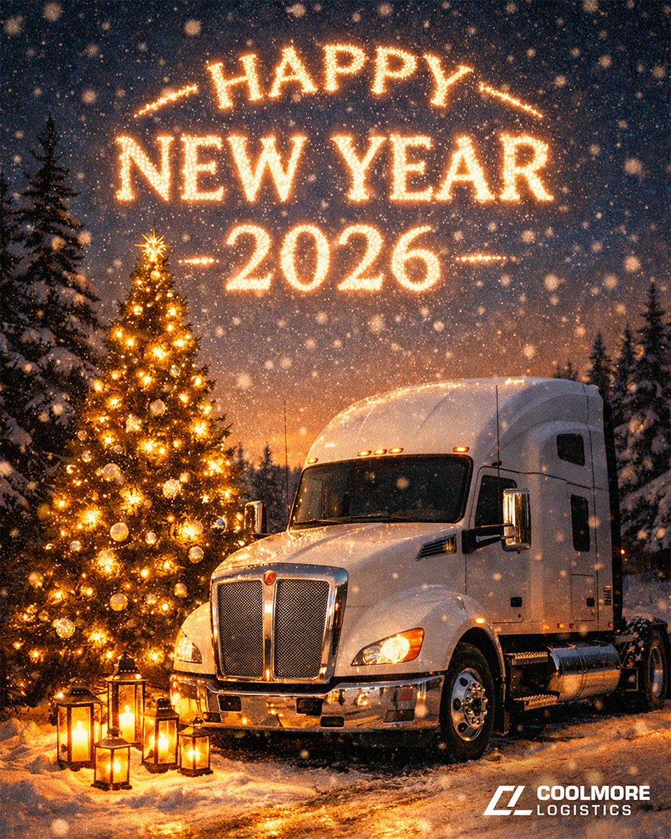 Thank you for letting us be part of your operation this year. We appreciate everyone who trusted Coolmore Logistics with high-stakes freight and tight timelines.

Wishing you a healthy, successful 2026 - and a year with safe roads and strong partnerships all year long. 🙏🎉🚛
