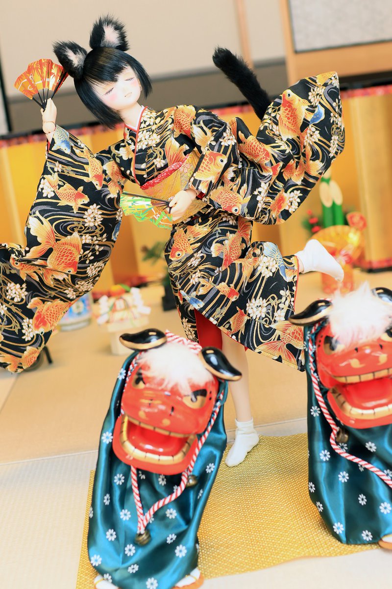 #ISLANDER獣耳
#ドルフィードリーム
#うちのこかわいい
#ドールオーナーさんと繋がりたい

今宵は無礼講？🪭🍶