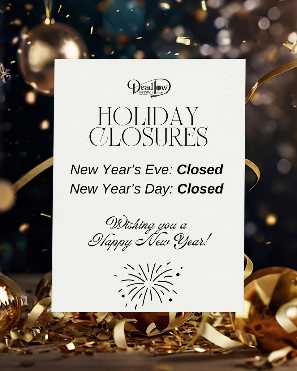 ✨ Happy New Year’s Eve!✨

We’ll be closed NYE and New Year’s Day to celebrate and recharge.

Thanks for all the love in 2025 see you in the new year! 🪩