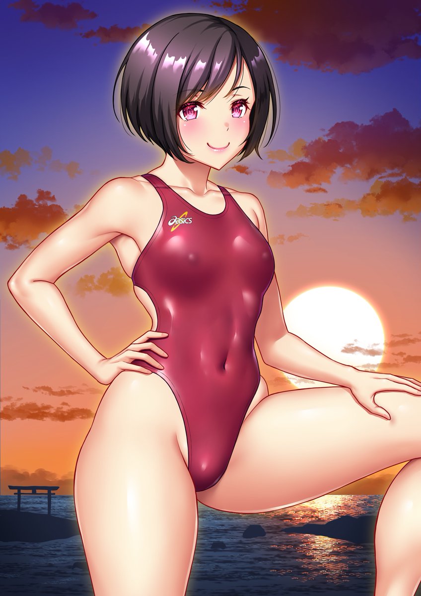 (祝'∀`o)ノ.+。謹賀新年。+.ヽ(o'∀`祝)

#競泳水着 