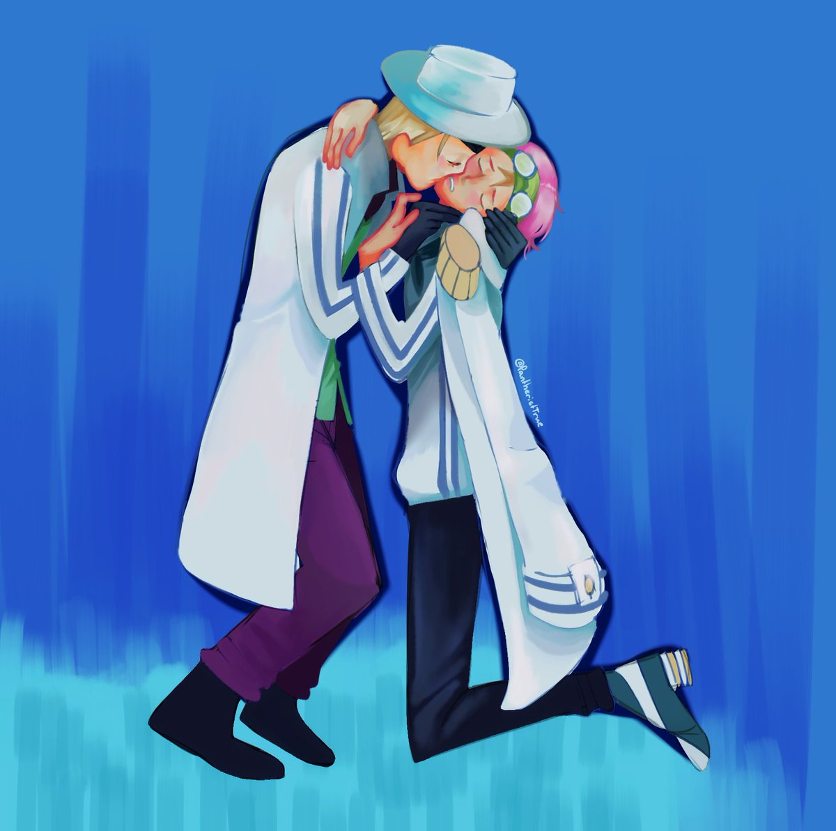 My last work of 2025 is Koby x Helmeppo yaoi. #onepiece