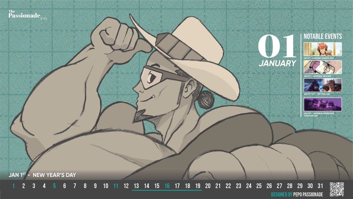 PeleChanhVang's tweet photo. Bara/ furry artists, are you tired of not planning ahead of your special horni events such as pocky day or bowser day? Introducing the Passionade artist calendar, featuring your most niche and kinky holidays. Monthly release n Free download below https://t.co/o32FKNyHUP