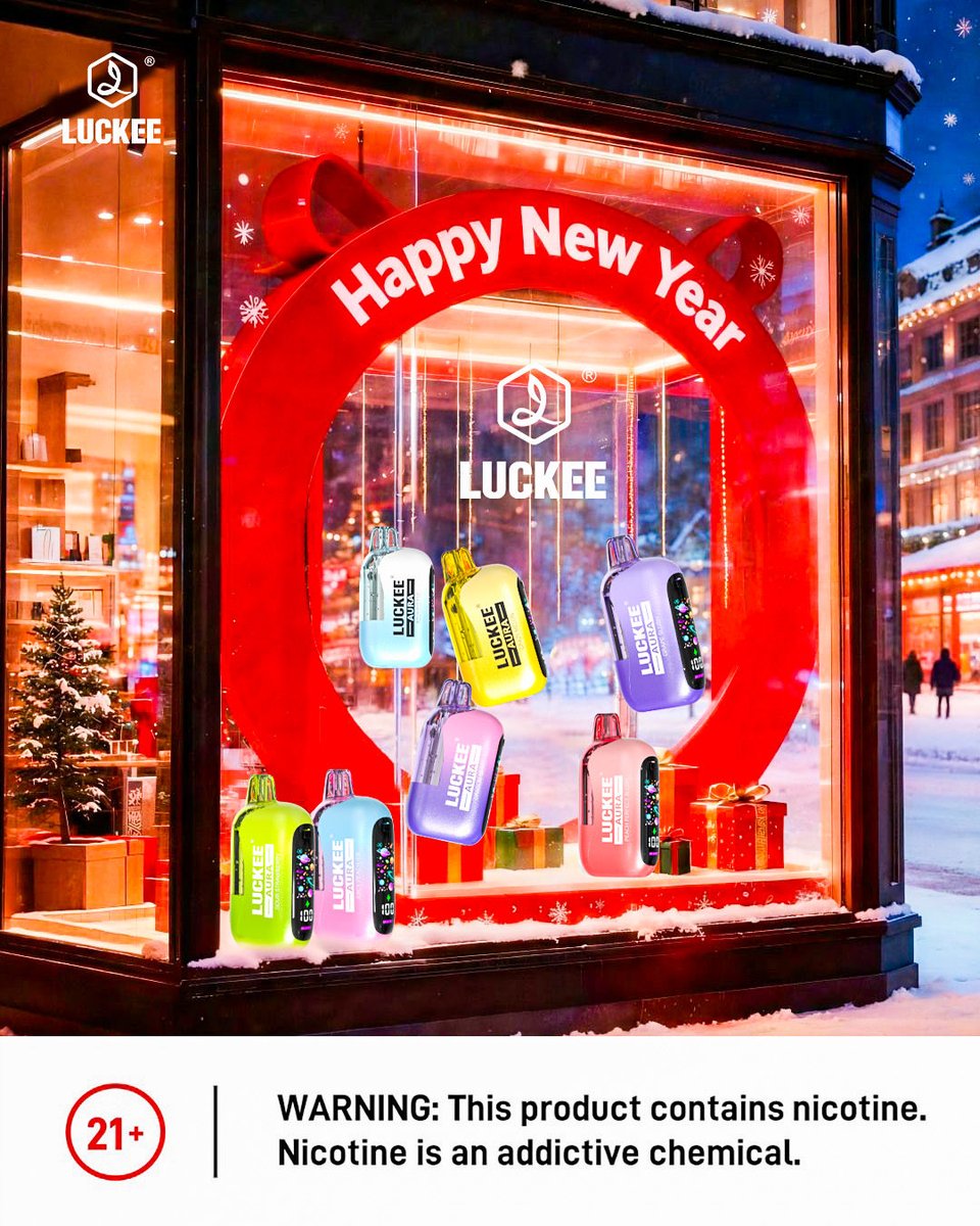 👏 New year. New beginnings. New possibilities.

❤️ Creating more. Connecting deeper. Shining brighter—together.

🎉 Happy New Year from LUCKEE VAPE 🎉