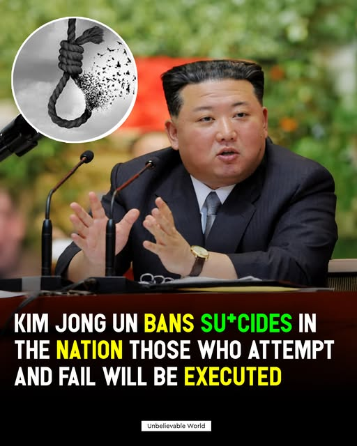 Αναφορές από το εσωτερικό της Β.Κορέας ο Κιμ Γιονγκ Ουν εξέδωσε μυστική εντολή που χαρακτηρίζει την αυτοκτονία«προδοσία του σοσιαλισμού».
Εγγραφα  αποκαλύπτουν περιπτώσεις ολόκληρων οικογενειών που αυτοκτονουν,και σημειώματα που αφήνονται και επικρίνουν το κοινωνικό σύστημα