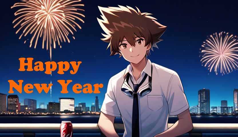 TaiKamiya101's tweet photo. Happy New Year!!! Let's hope it is a good one! #Digimon #DigimonAdventure #DigimonAdventureTri #デジモン #デジモンアドベンチャー https://t.co/kFWGn0t8Xs