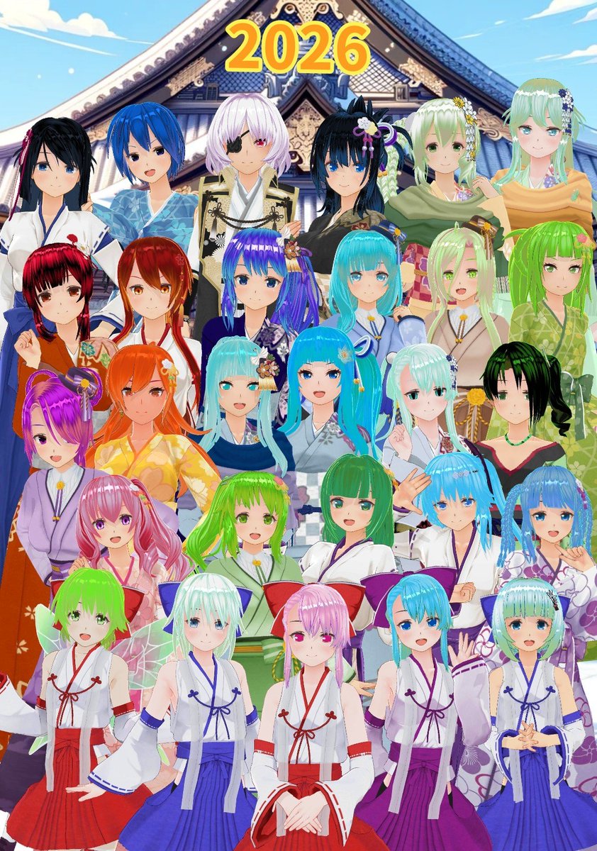 Maria_Icemagic's tweet image. 明けましておめでとう🎍
2026年も宜しく！
#カスタムキャスト
#CUSTOMCAST