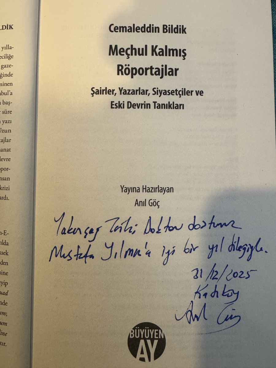 Kıymetli <a href="/ANILGQC/">Anıl Göç</a> kardeşim, Akşam Gazetesi’nin önemli yazarlarından olan Cemaleddin Bildik’in tarihi röportajlarını derleyip güzel bir kitap hazırladı. Okuyucusu bol olsun.
