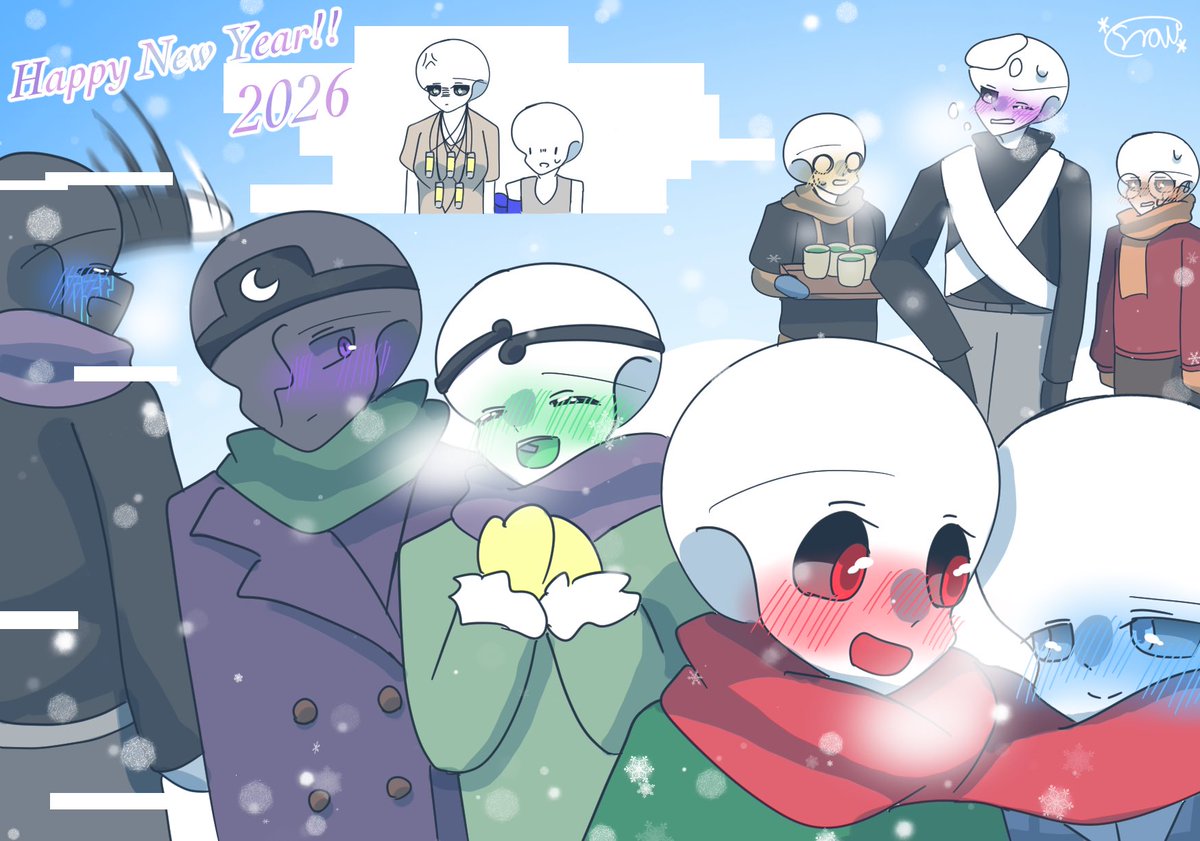 #JMV
あけましておめでとうございます🎉🎉🎉
今年はJMVのみんなとスタートです‼️(馬を描きたくなかった)現在印刷中のドリスワカレンダーと、先程投稿した描き納めと一応ストーリーが繋がっています👀

今年も一年よろしくお願いします🐴✨🎆