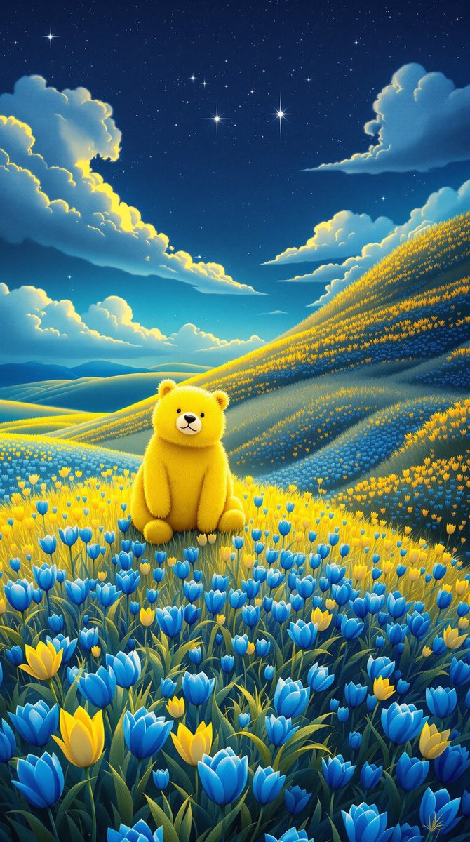 wallpaper_fm's tweet photo. In a meadow of blue and gold, the little bear discovered joy beneath a starlit symphony.

#Wallpapers #Wallpapers4k #StarlitMeadow #GoldenBear #FlowerFields #NatureMagic #CelestialBeauty #ImaginationUnleashed #ArtisticWonders https://t.co/RGUXqXQraY