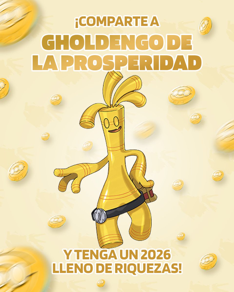 Pokemonlatam's tweet image. ¡Mándaselo a tus amigos que merecen un 2026 próspero! 🌟