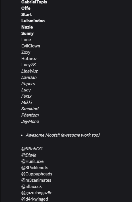 kzuupy's tweet photo. I don't like making these kinds of lists because I already know someone will be missing, but anyway, I just wanted to thank everyone for all the people I met this year. Thank you for everything. https://t.co/PNC6nGaetb