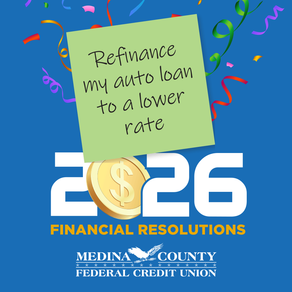 2026 Financial Resolution #1: Refinance Your Auto Loan

Start the new year by keeping more money. If your auto loan is with another lender, refinancing with MedFed could mean:

✅ A low interest rate
✅ Pay off your loan faster
✅ Save money every month
MedFed.com
