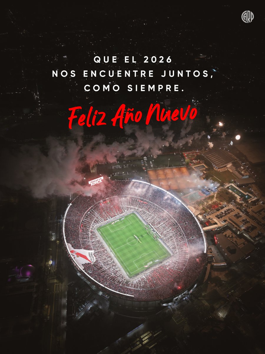 ¡Feliz año nuevo, riverplatenses! 🥂🤍❤️🤍