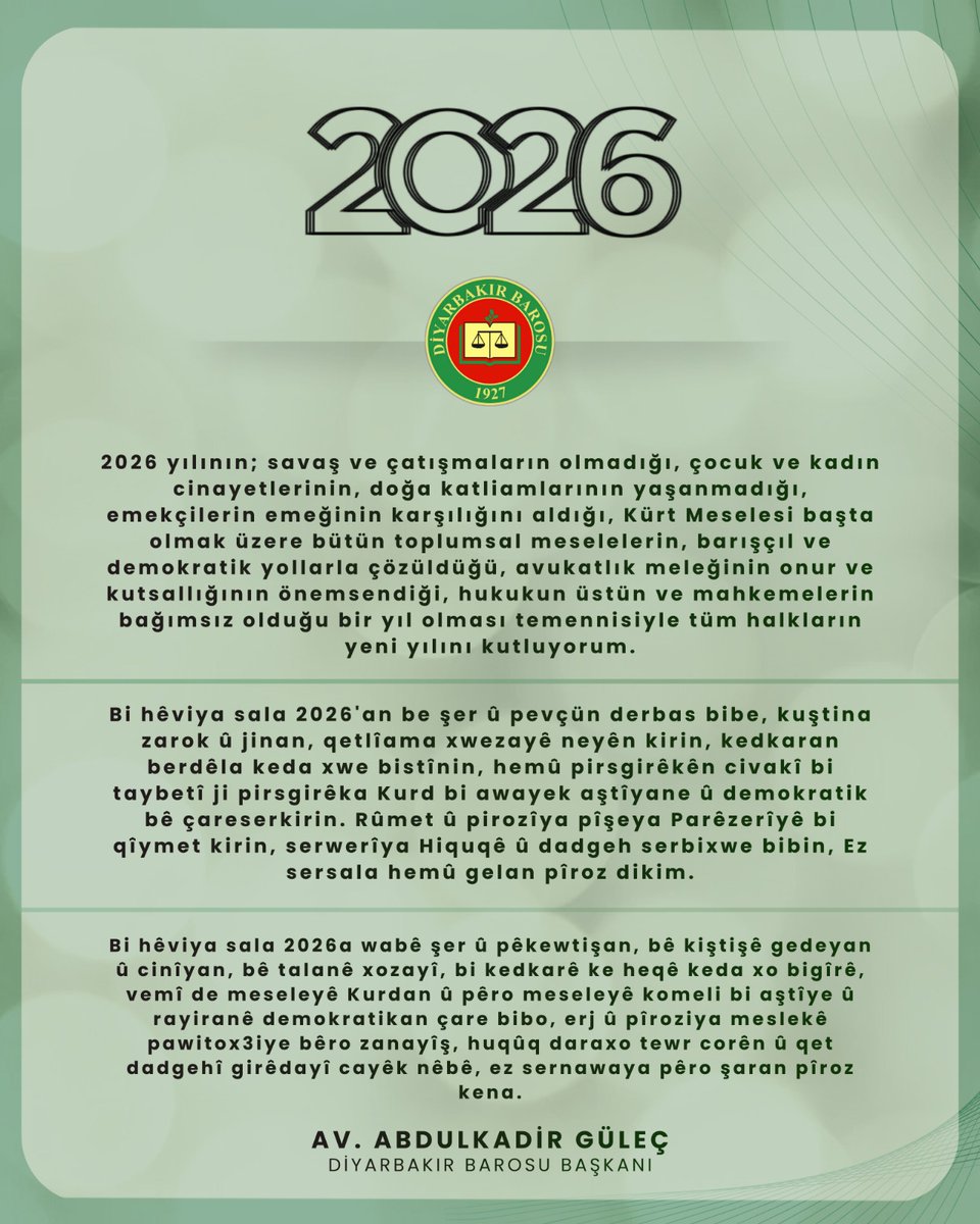 Diyarbakır Barosu (@diyarbakirbaro) on Twitter photo 