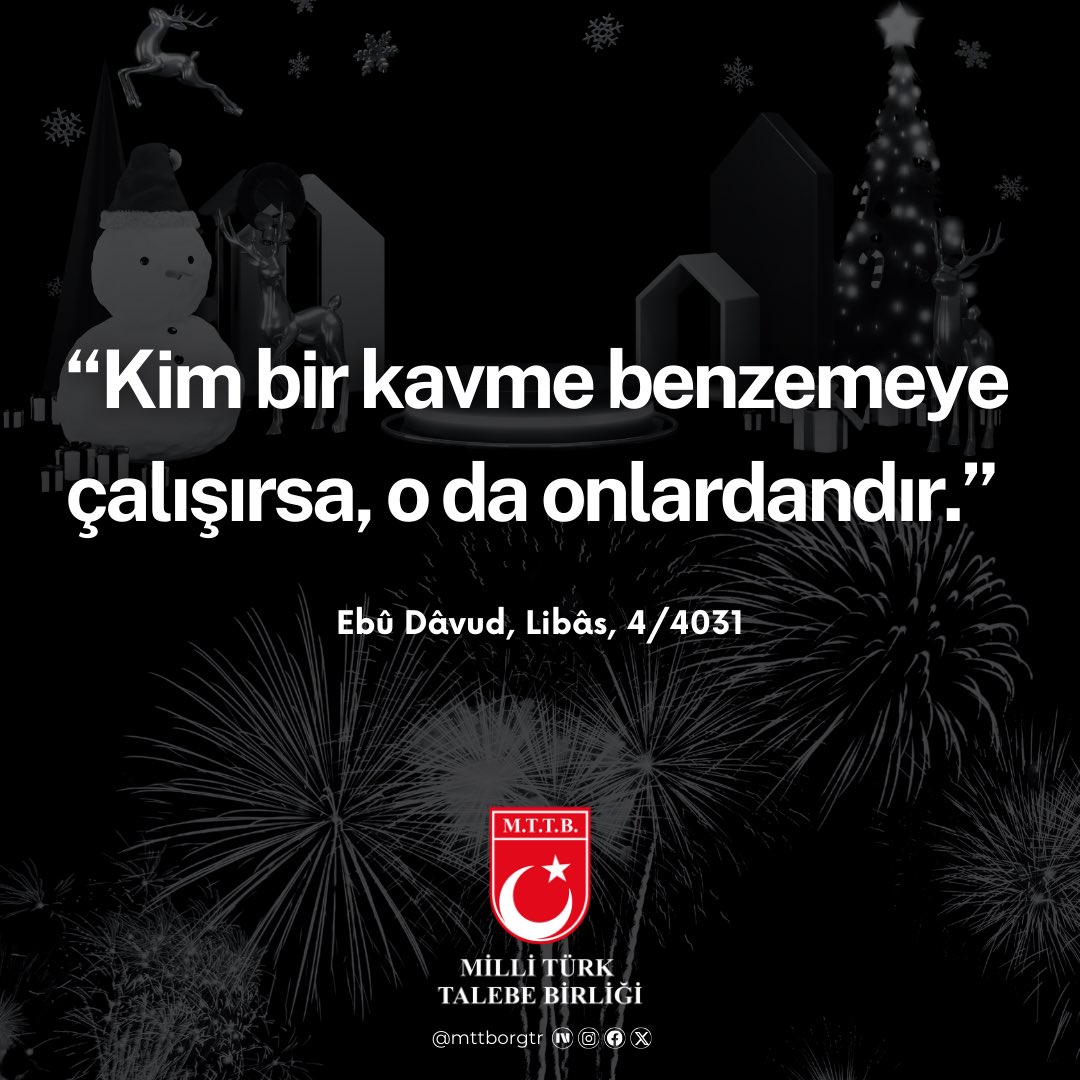 “Kim bir kavme benzemeye çalışırsa, o da onlardandır.” (Ebû Dâvud, Libâs, 4/4031)