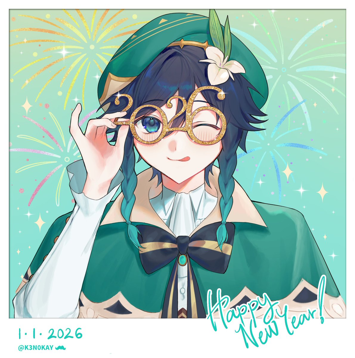 🎉 Happy New Year !! 🎉 Please have a joyful and fun year. Thank you for liking and enjoying my art, i will do my best this year !! 💙🎉
#Venti #ウェンティ #温迪 #벤티 #原神 #HappyNewYear #HappyNewYear2026