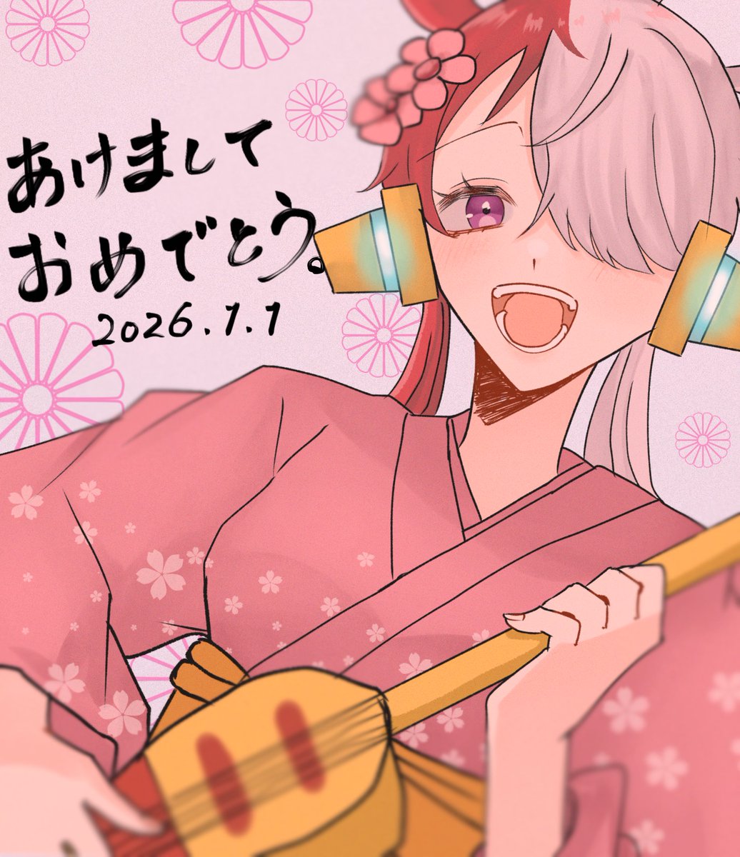 - ̗̀ 𝙷𝚊𝚙𝚙𝚢 𝙽𝚎𝚠 𝚈𝚎𝚊𝚛  ̖́-
今年はいっぱい絵を描けるといいなと思います✨
 #HappyNewYear2026 
 #あけましておめでとうございます 
 #ウタ #ONEPIECE