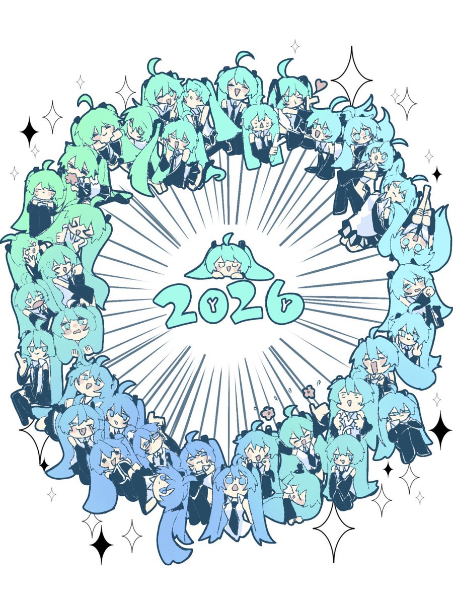 h1ru_koo's tweet image. 今年もたくさんのミクちゃんが見れますように🩵