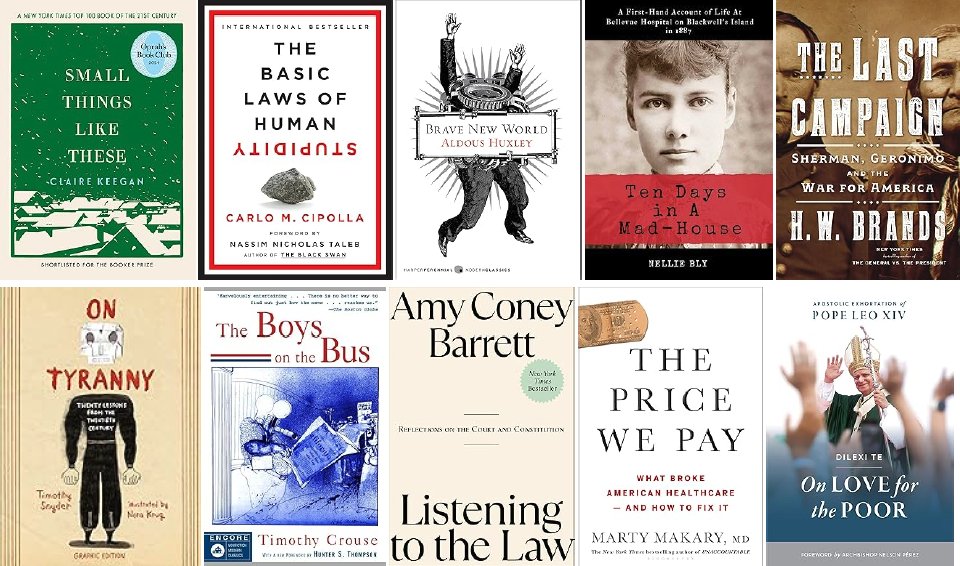 RealLWilson's tweet image. Here are my 10 favorite reads from 2025. What books do you recommend to start the new year?