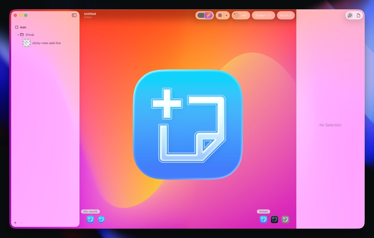 robinebers's tweet image. still here? cool, here's some more interesting stuff:

in the process of making a macOS app, I also discovered that making icons with AI is not that easy. tried a few things, didn't work.

but then I found a super cool (and FREE) tool to make icons, directly from Apple, called…