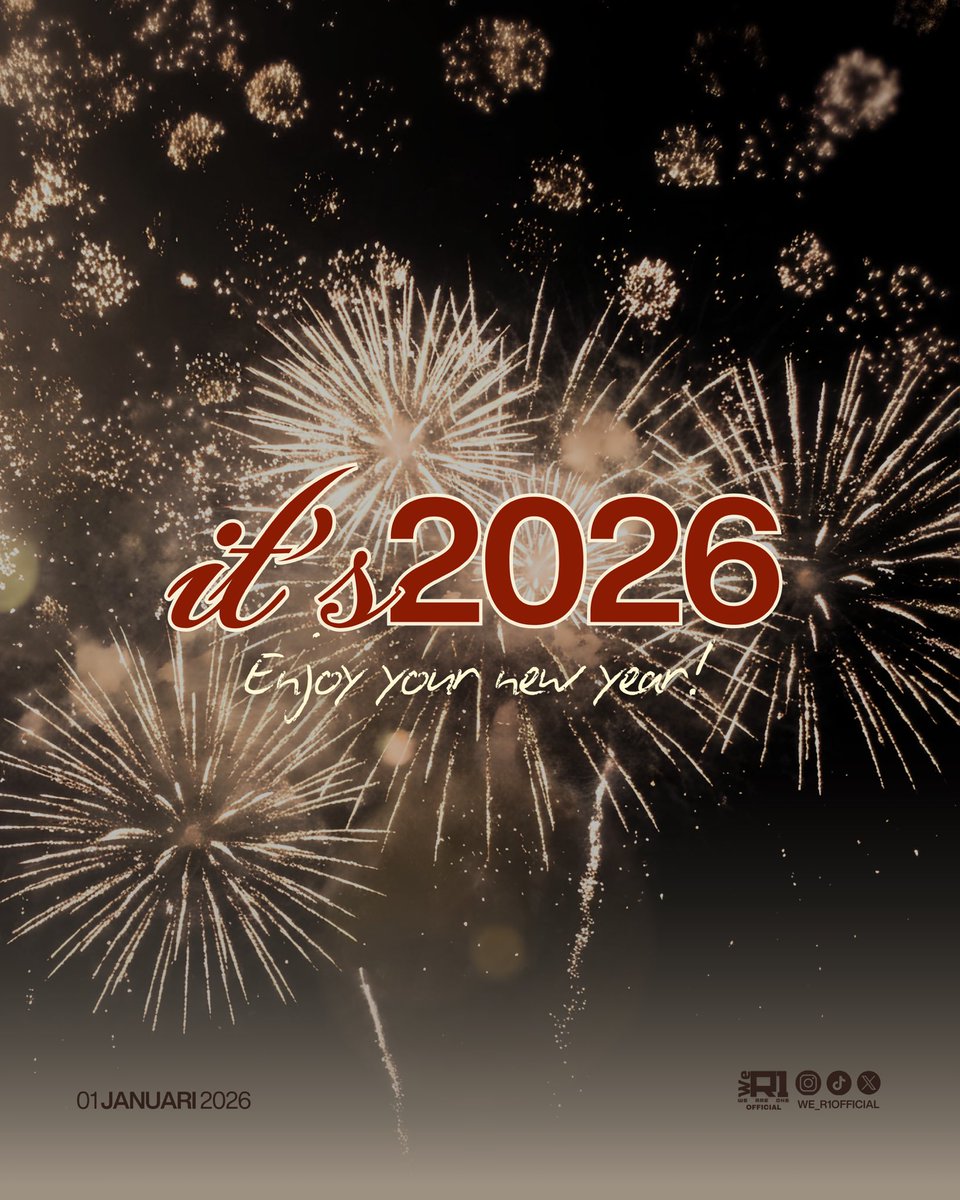 Hai, WeR1! 
Terimakasih atas keseruannya tahun ini; atas segala support, energi, dedikasi, dan cinta yang selalu utuh dan tak ada ujungnya.
Sampai bertemu di tahun depan, dengan semangat dan cinta yang lebih dari hari ini. Hope you enjoy your new year🥳
#RonyParulian #WeR1Fanbase