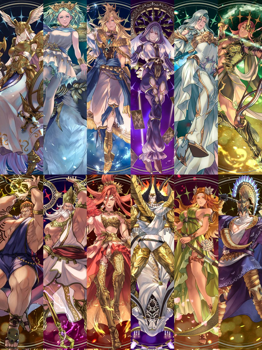 tokiwomi's tweet image. そしてようやく十二神全員を揃えることができました
#十二神宗教画チャレンジ