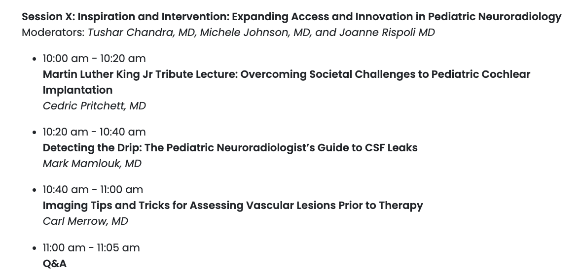 American Society of Pediatric Neuroradiology tweet media