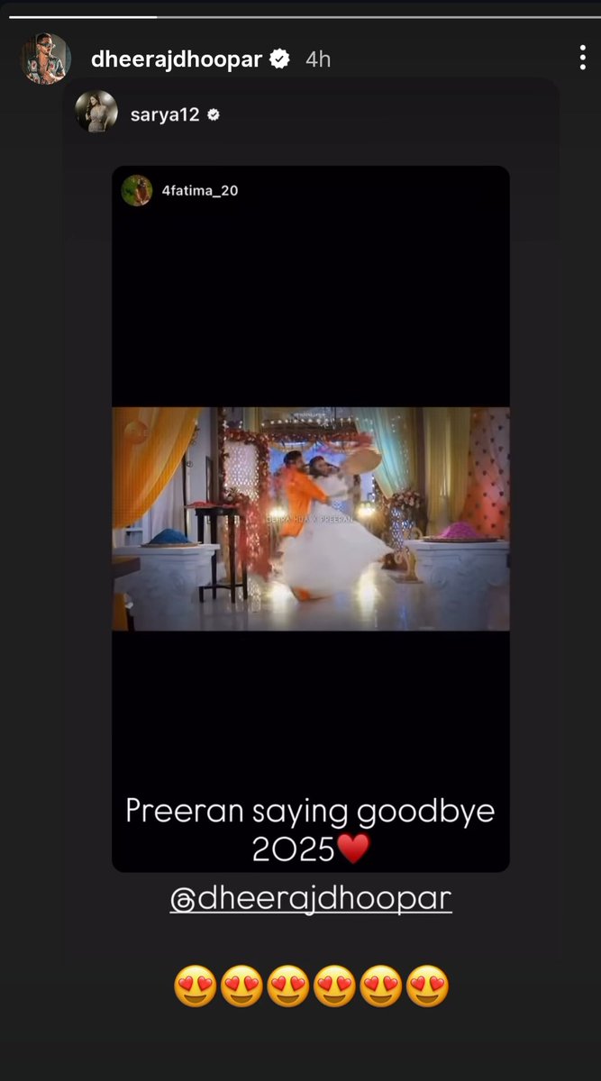 Last #Dheeshra content of this year. This reel made everyone happy after seeing their scenes. #DheerajDhoopar #ShraddhaArya <a href="/DheerajDhoopar/">Dheeraj Dhoopar</a> <a href="/AryaSmilesa/">shraddha arya</a>